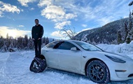 Канадец переделал Tesla Model 3 в снегоход - «Фото»