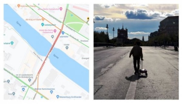 В Берлине мужчина «сломал» Google Maps с помощью тележки с 99 смартфонами - «Новости»
