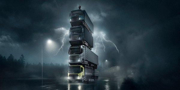 Видео: Volvo сделала башню из фур со своим президентом на вершине - «Автоновости»