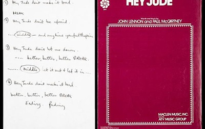 Рукописный текст песни Beatles продали на аукционе почти за миллион - «Культура»
