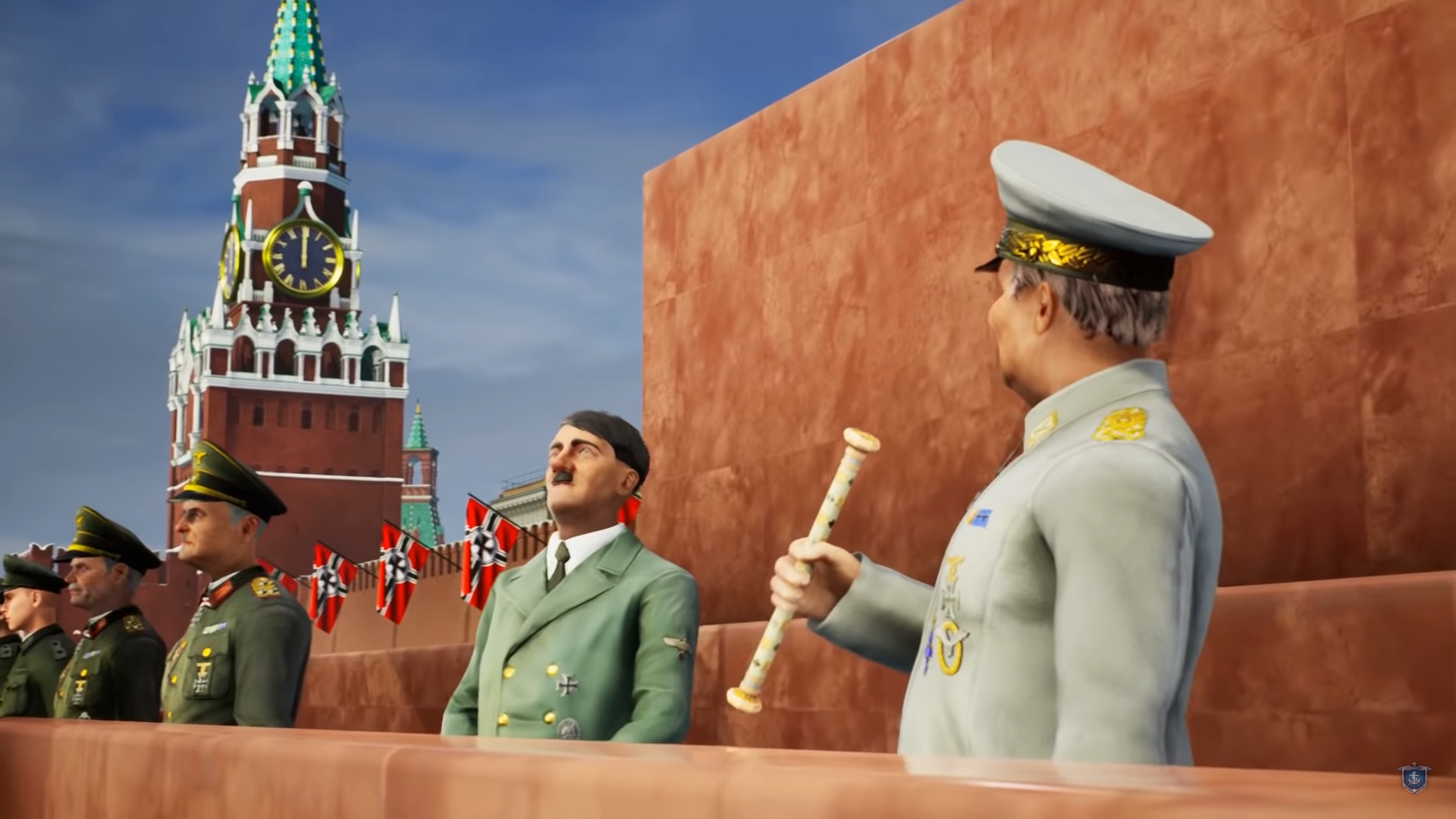 Германия февраля 2024 года. Парад Гитлера на красной площади.