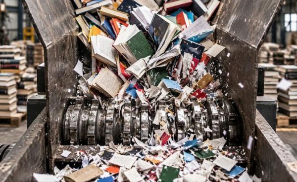 Хроники одичания: Книжная сеть уничтожает книги, пропуская их через шрёдер - «Общество»